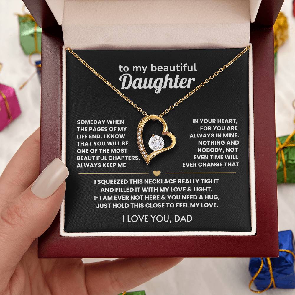 Someday when the pages of my life end - Necklace from Dad to Daughter