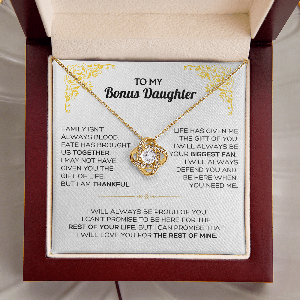 To My Bonus Daughter - "My Family Forever" Necklace