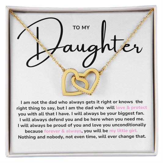 Interlock Heart Necklace for Daughter, from Dad