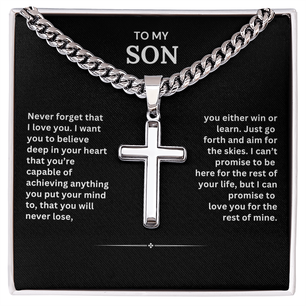 To My Son - Legacy of Love Cross Necklace Gift Set