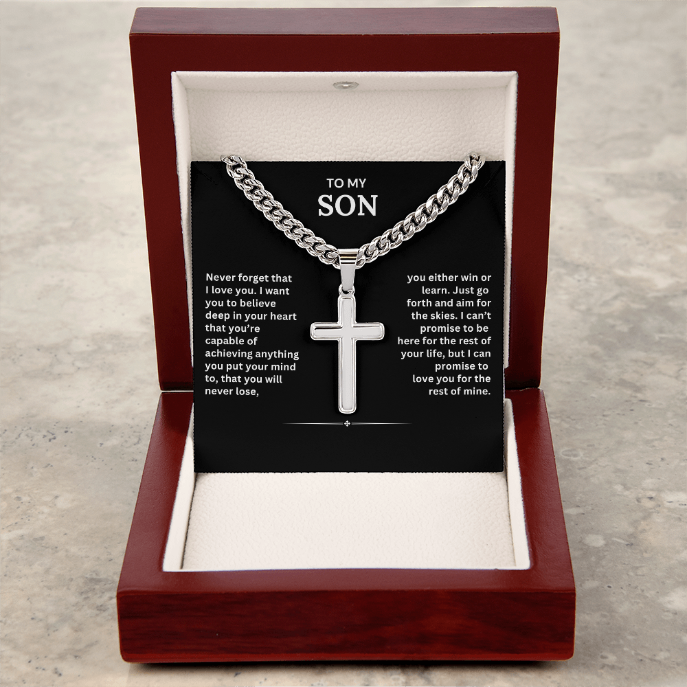 To My Son - Legacy of Love Cross Necklace Gift Set
