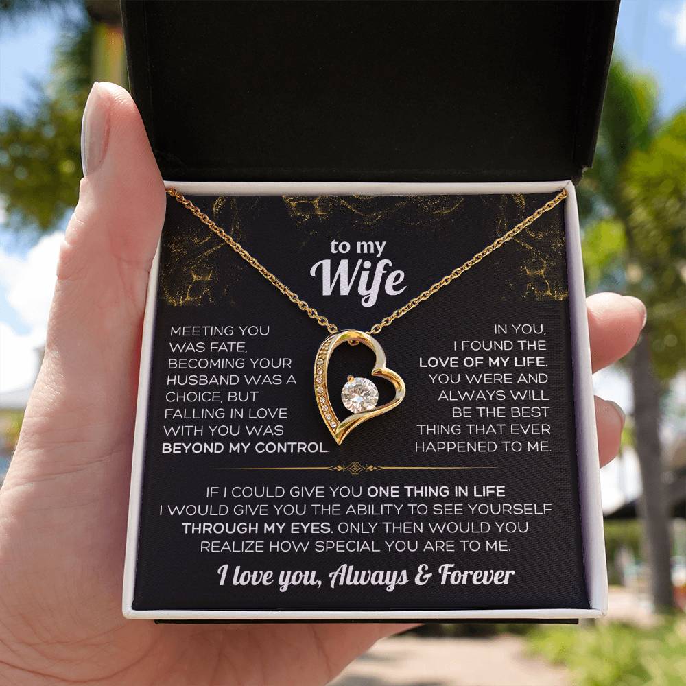 To My Wife Necklace - Falling in love with you was beyond my control ❤️