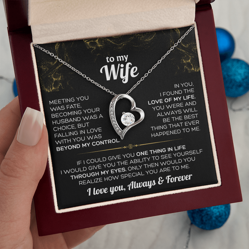 To My Wife Necklace - Falling in love with you was beyond my control ❤️