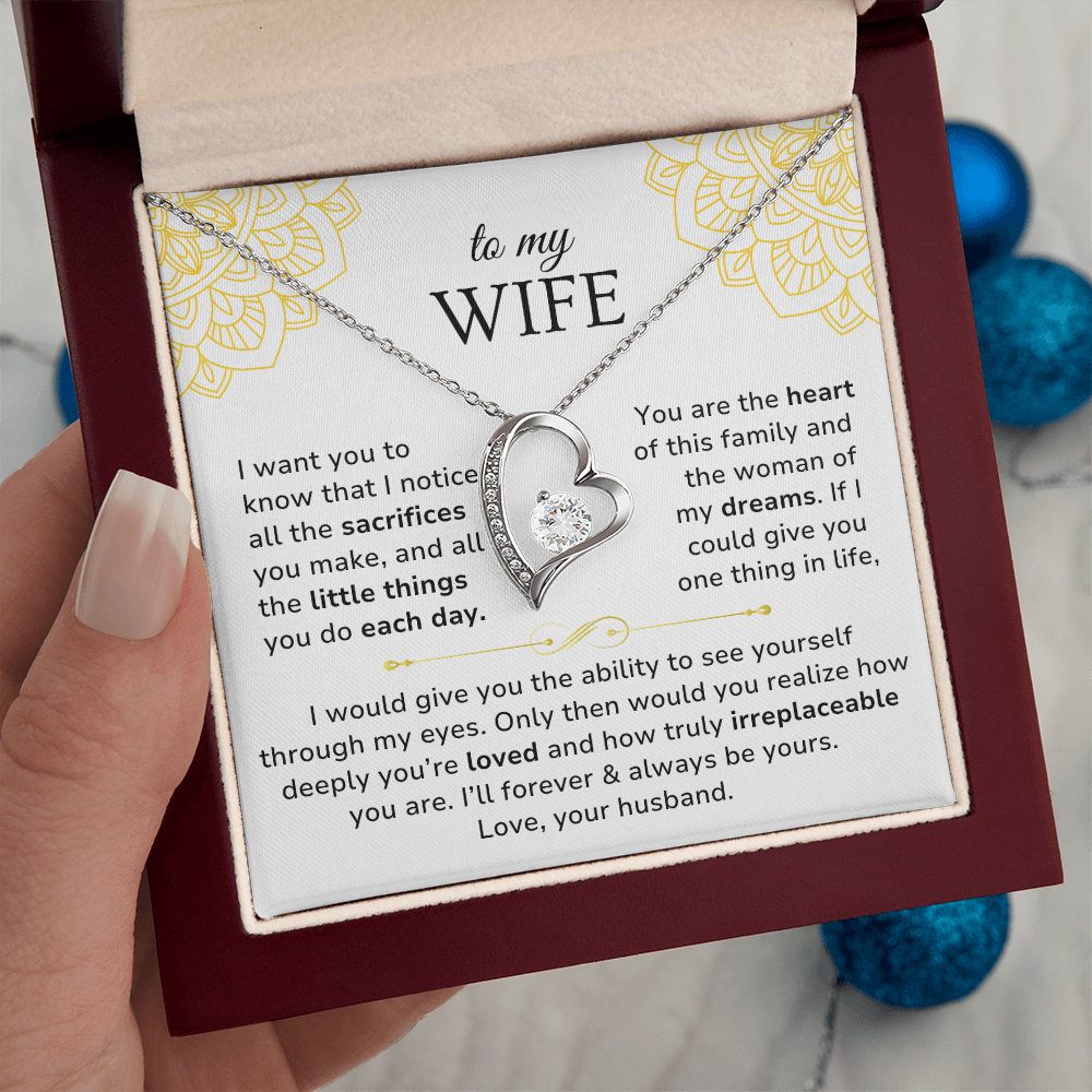 To My Wife Necklace -  You're the woman of my dreams [WW0256]