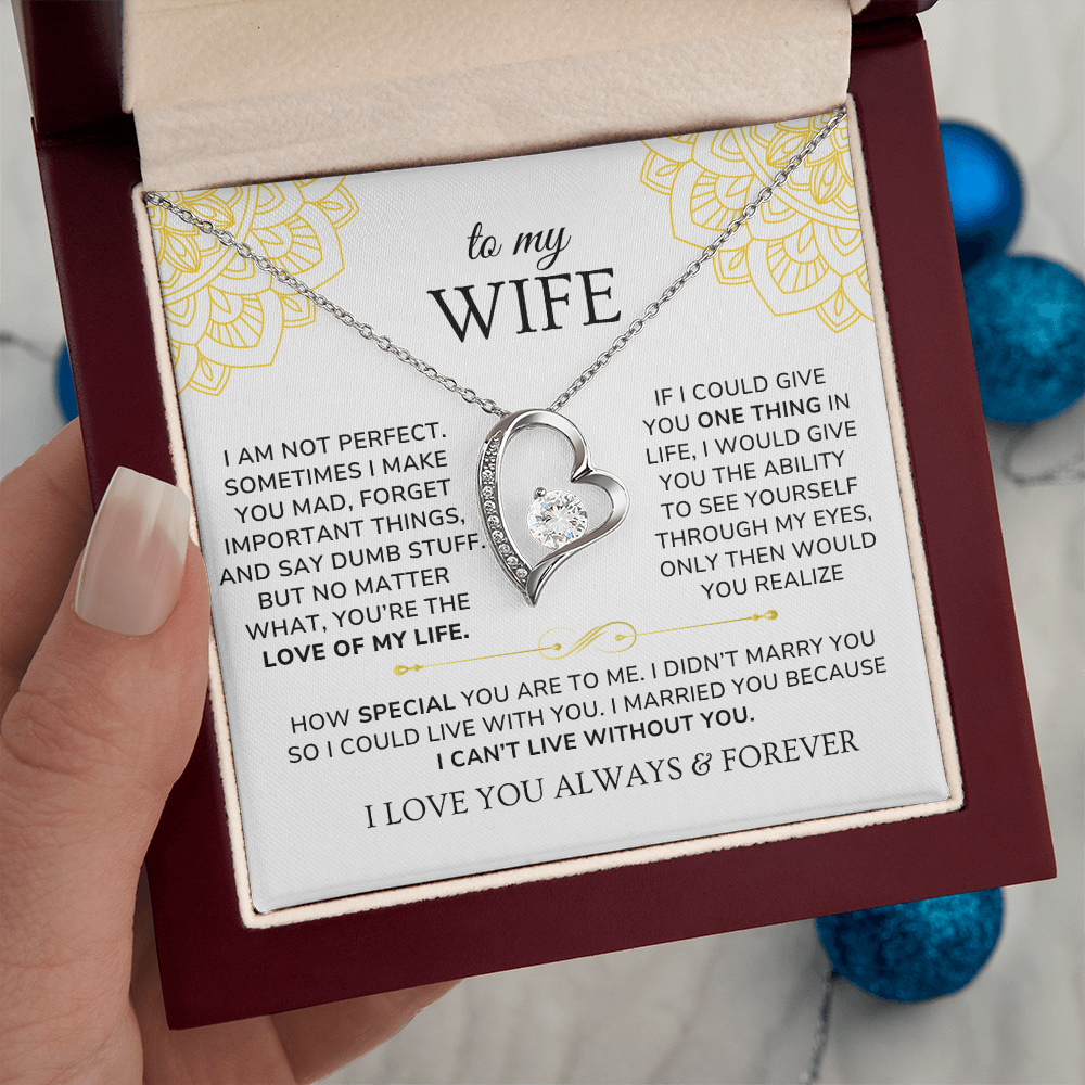 To My Wife Necklace Gift - I can't live without you [WW0265]