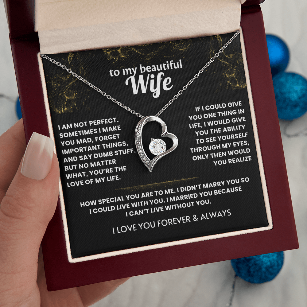 Necklace For Wife - I cant live without you