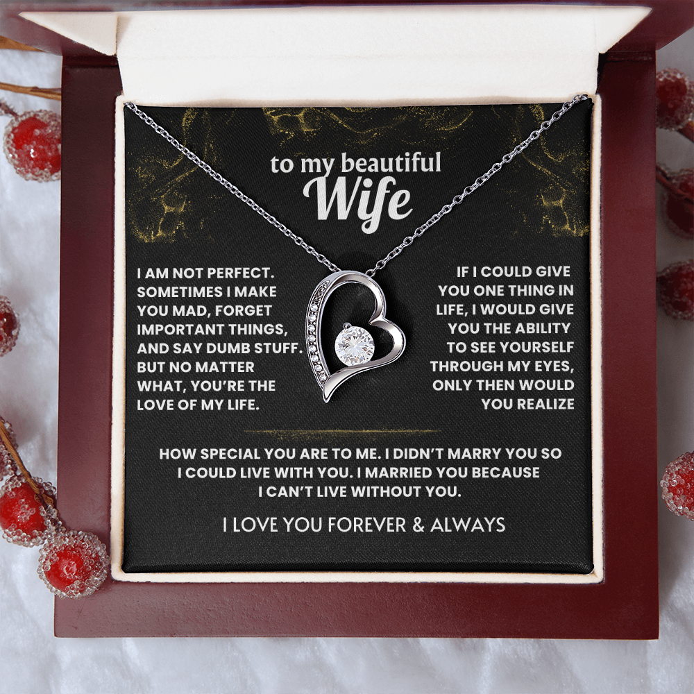 Necklace For Wife - I cant live without you