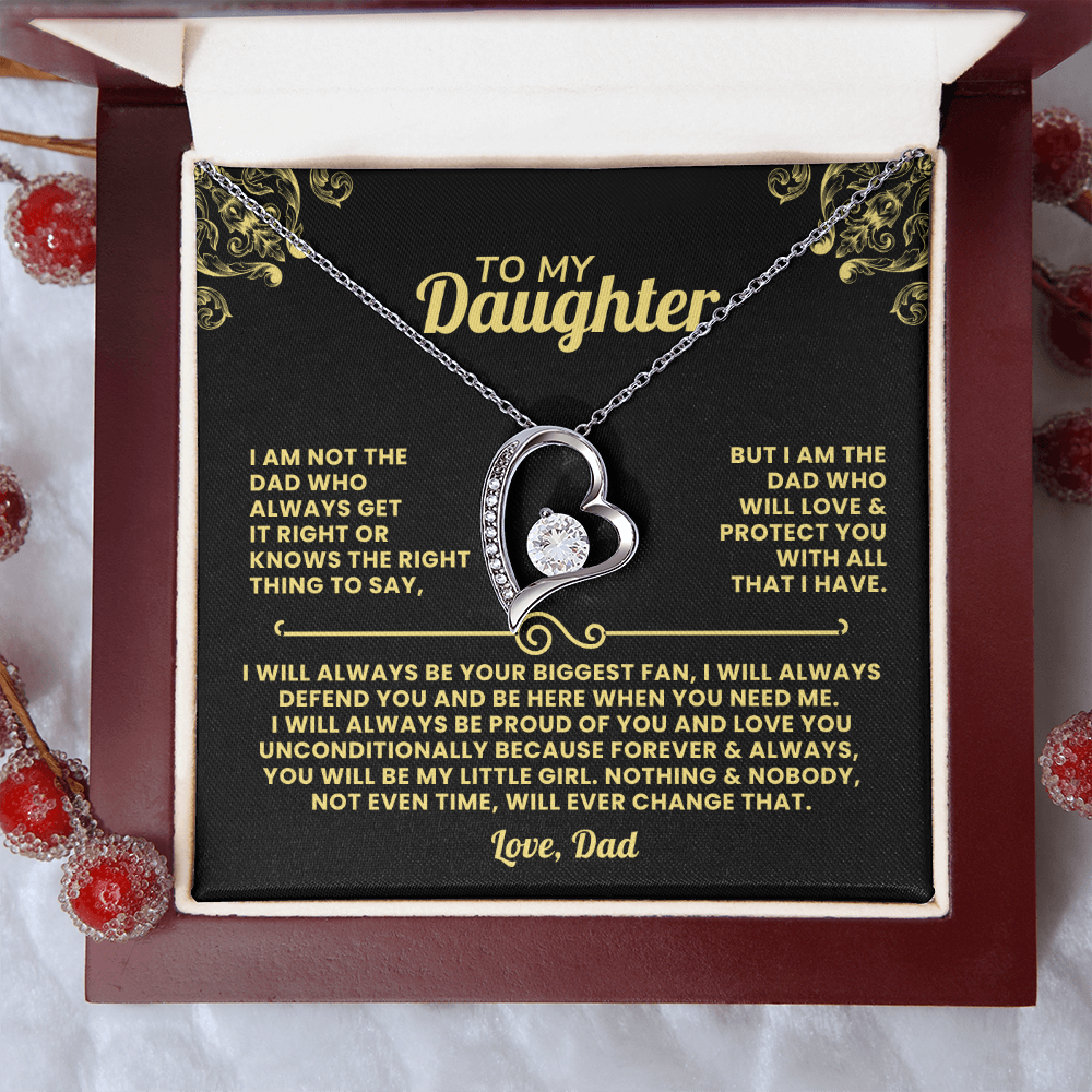 To My Daughter Necklace From Dad - Your Biggest Fan