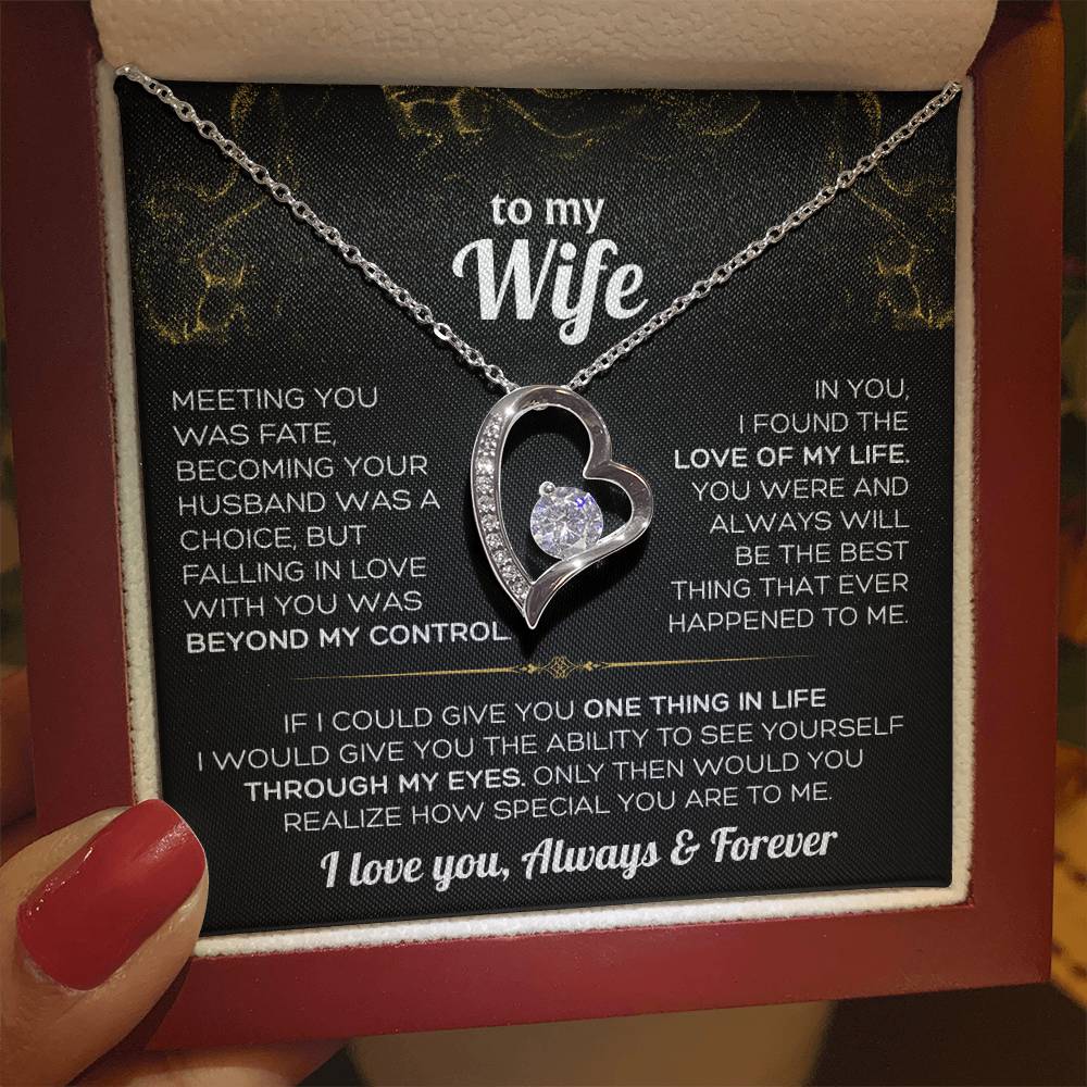 To My Wife Necklace - Falling in love with you was beyond my control ❤️