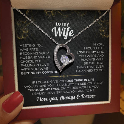 To My Wife Necklace - Falling in love with you was beyond my control ❤️