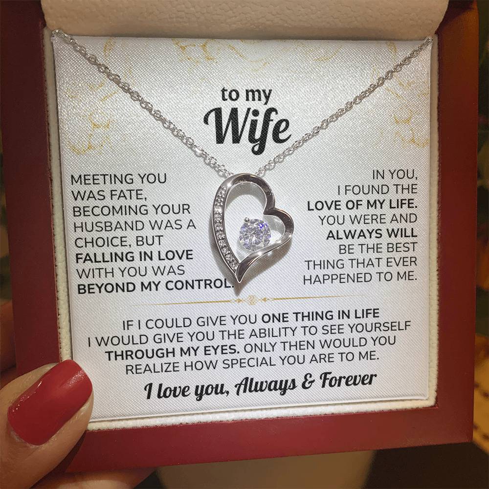 To My Wife Necklace - Meeting you was fate