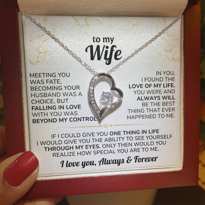 To My Wife Necklace - Meeting you was fate