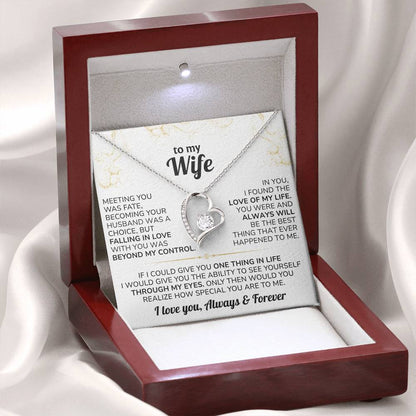 To My Wife Necklace - Meeting you was fate