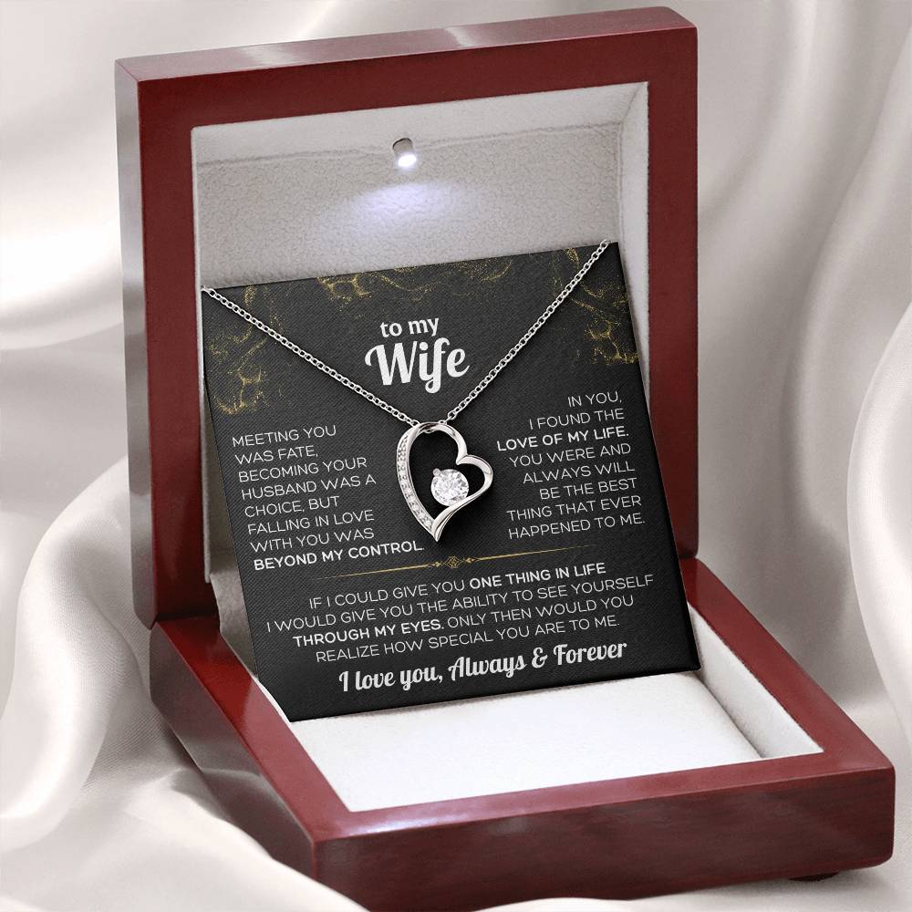 To My Wife Necklace - Falling in love with you was beyond my control ❤️