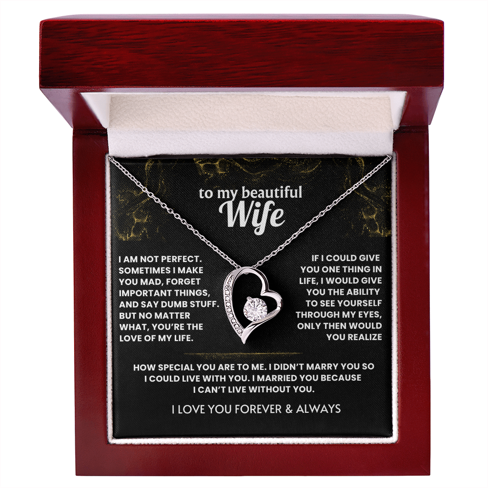 Necklace For Wife - I cant live without you