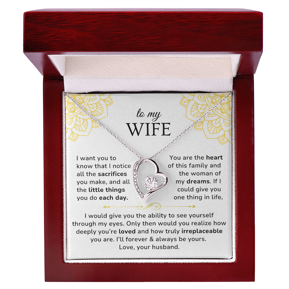 To My Wife Necklace -  You're the woman of my dreams [WW0256]