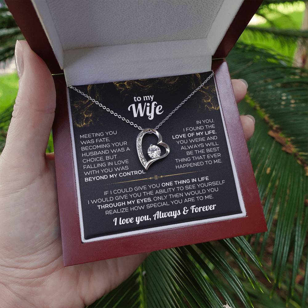 To My Wife Necklace - Falling in love with you was beyond my control ❤️