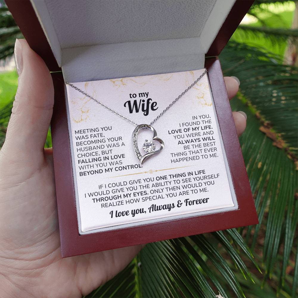 To My Wife Necklace - Meeting you was fate