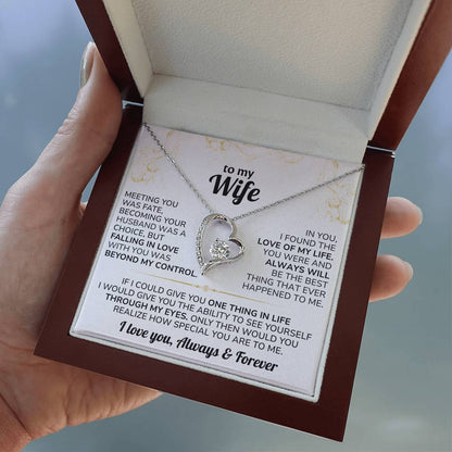 To My Wife Necklace - Meeting you was fate