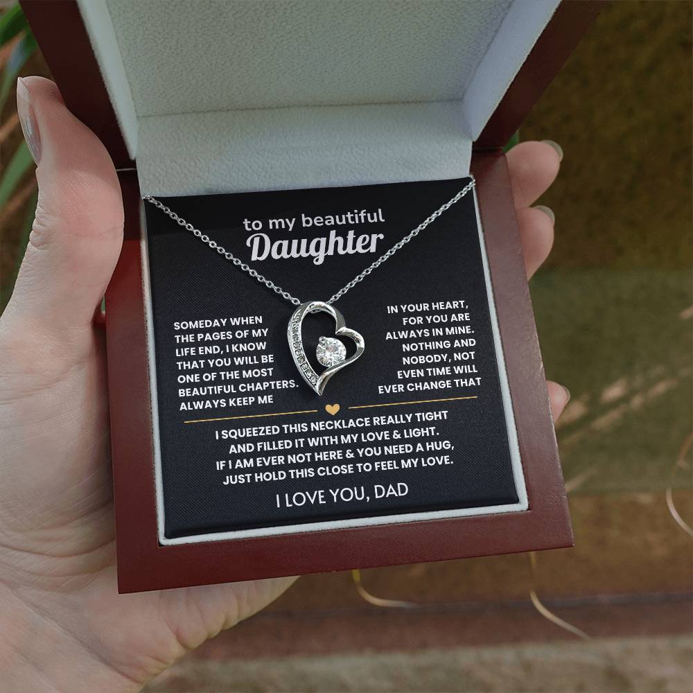 Someday when the pages of my life end - Necklace from Dad to Daughter