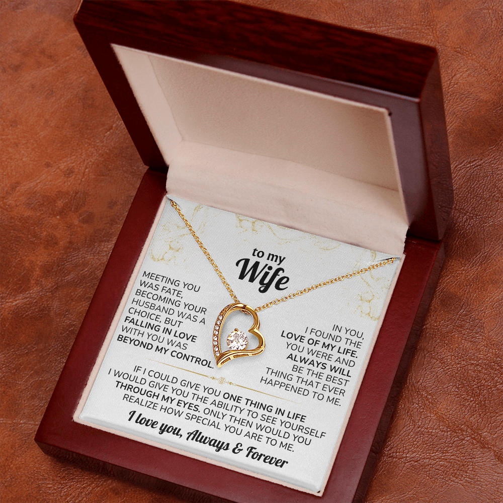 To My Wife Necklace - Meeting you was fate