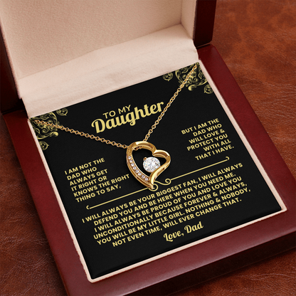 To My Daughter Necklace From Dad - Your Biggest Fan