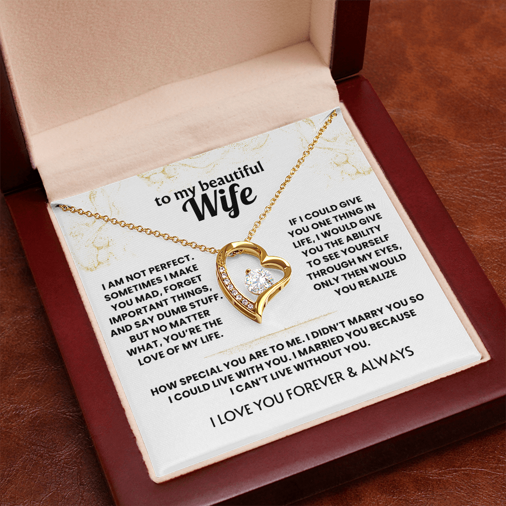 Forever Love Necklace For Wife - Meeting you was fate
