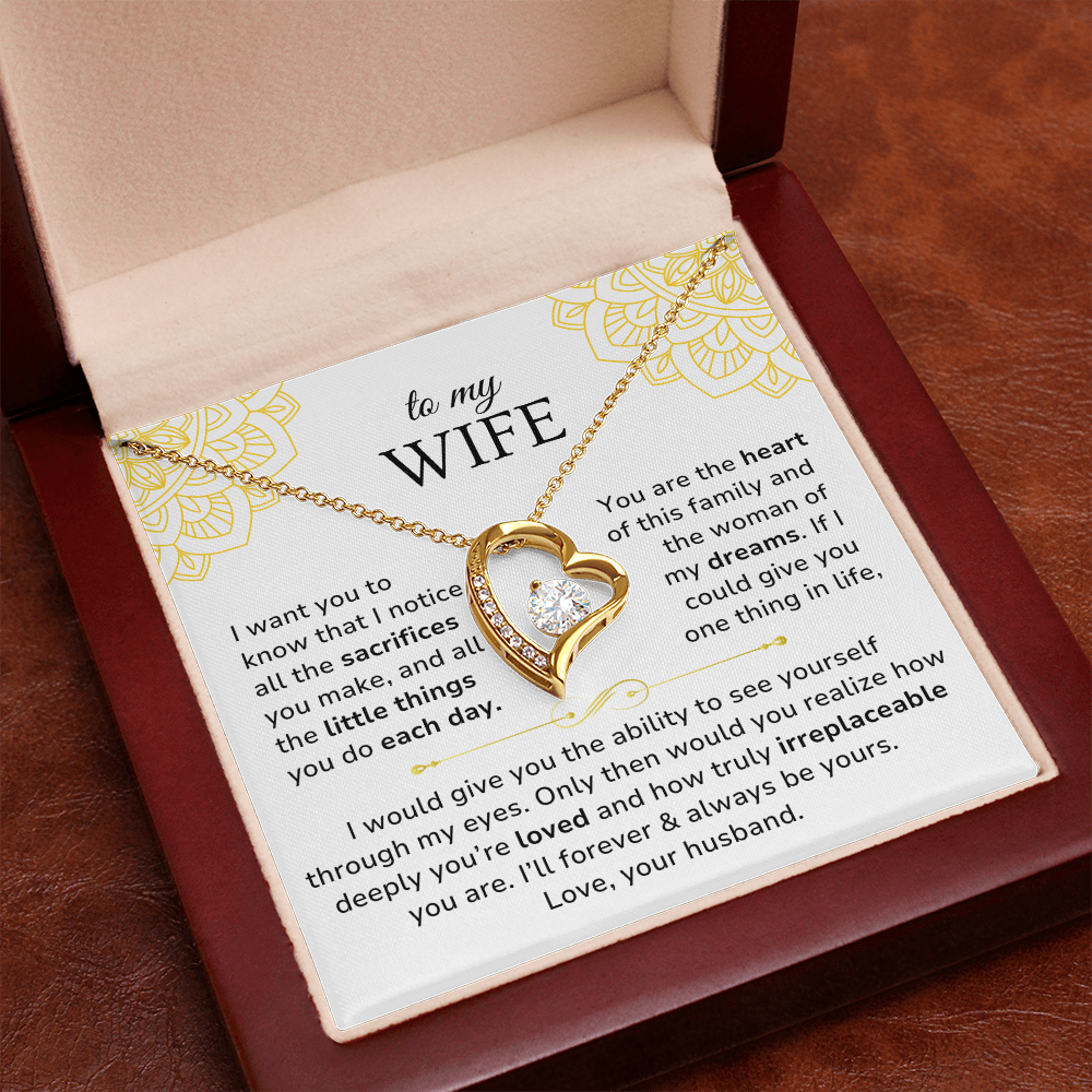 To My Wife Necklace -  You're the woman of my dreams [WW0256]