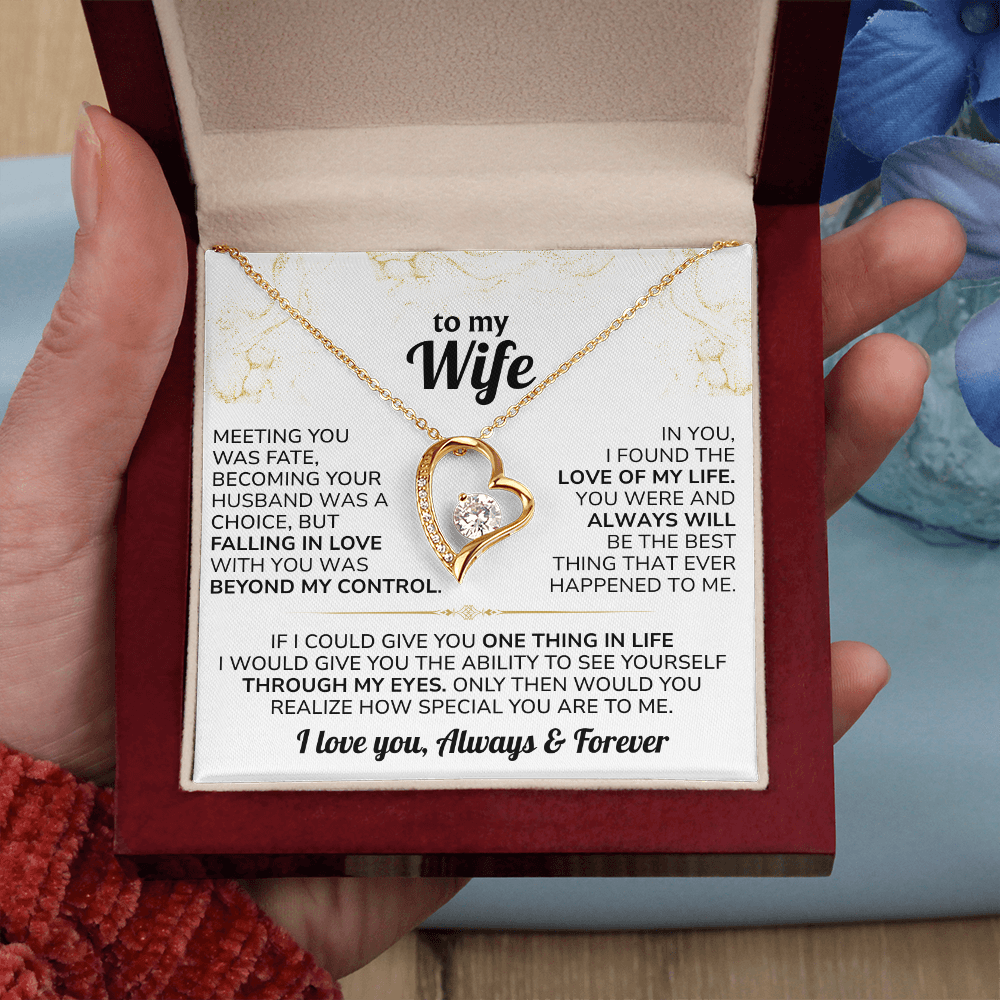 To My Wife Necklace - Meeting you was fate