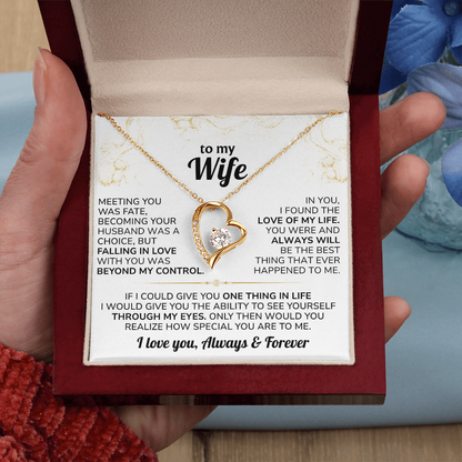 To My Wife Necklace - Meeting you was fate