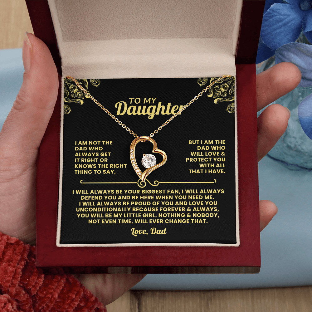 To My Daughter Necklace From Dad - Your Biggest Fan