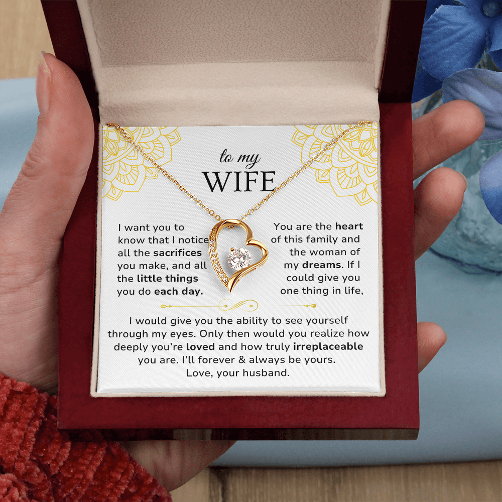 To My Wife Necklace -  You're the woman of my dreams [WW0256]