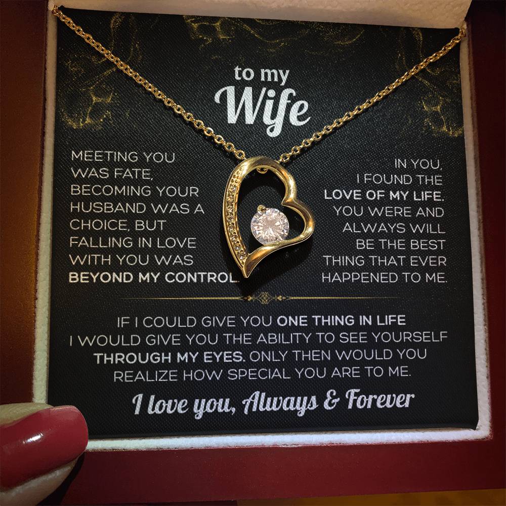 To My Wife Necklace - Falling in love with you was beyond my control ❤️