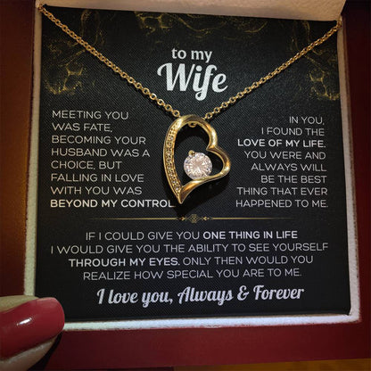 To My Wife Necklace - Falling in love with you was beyond my control ❤️