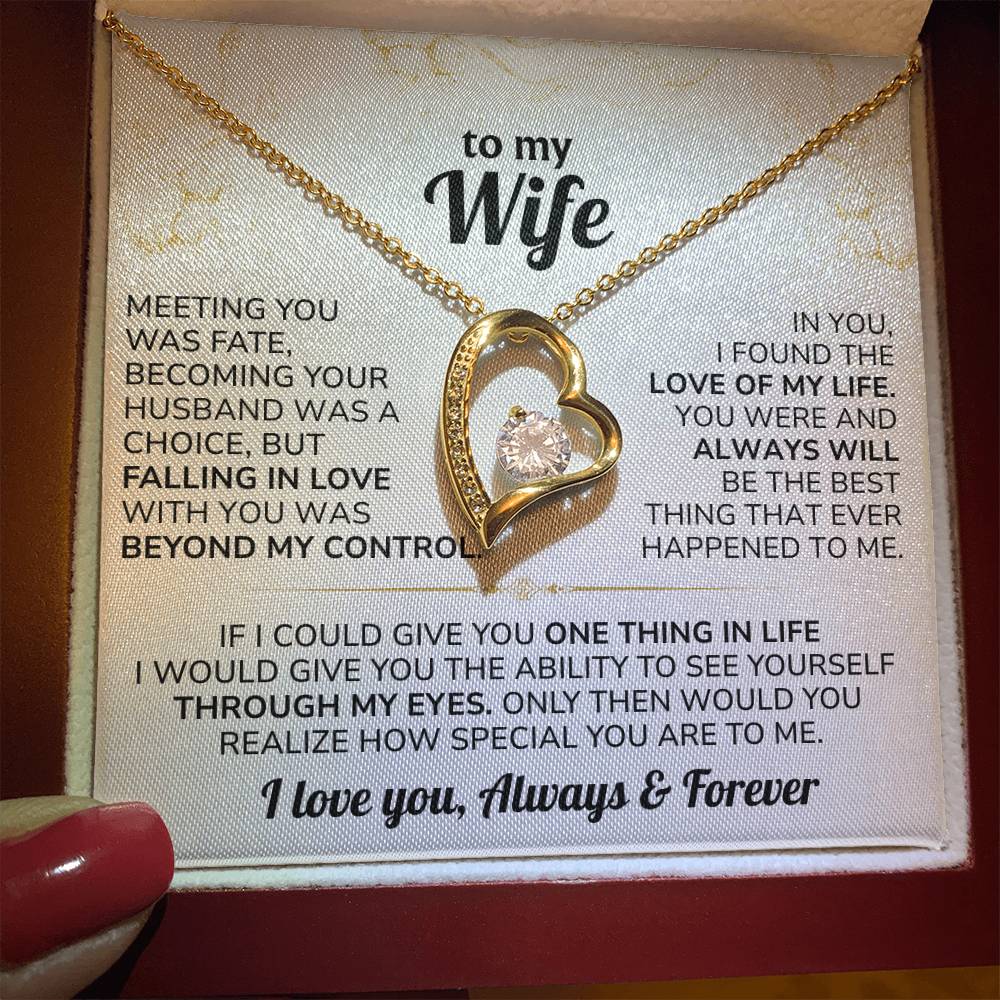 To My Wife Necklace - Meeting you was fate