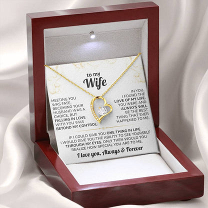 To My Wife Necklace - Meeting you was fate
