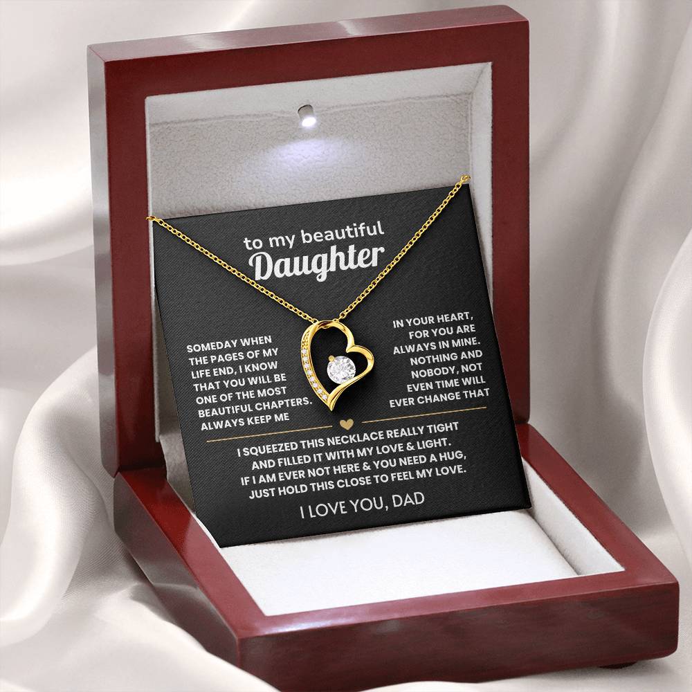 Someday when the pages of my life end - Necklace from Dad to Daughter