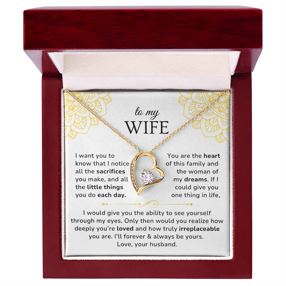 To My Wife Necklace -  You're the woman of my dreams [WW0256]