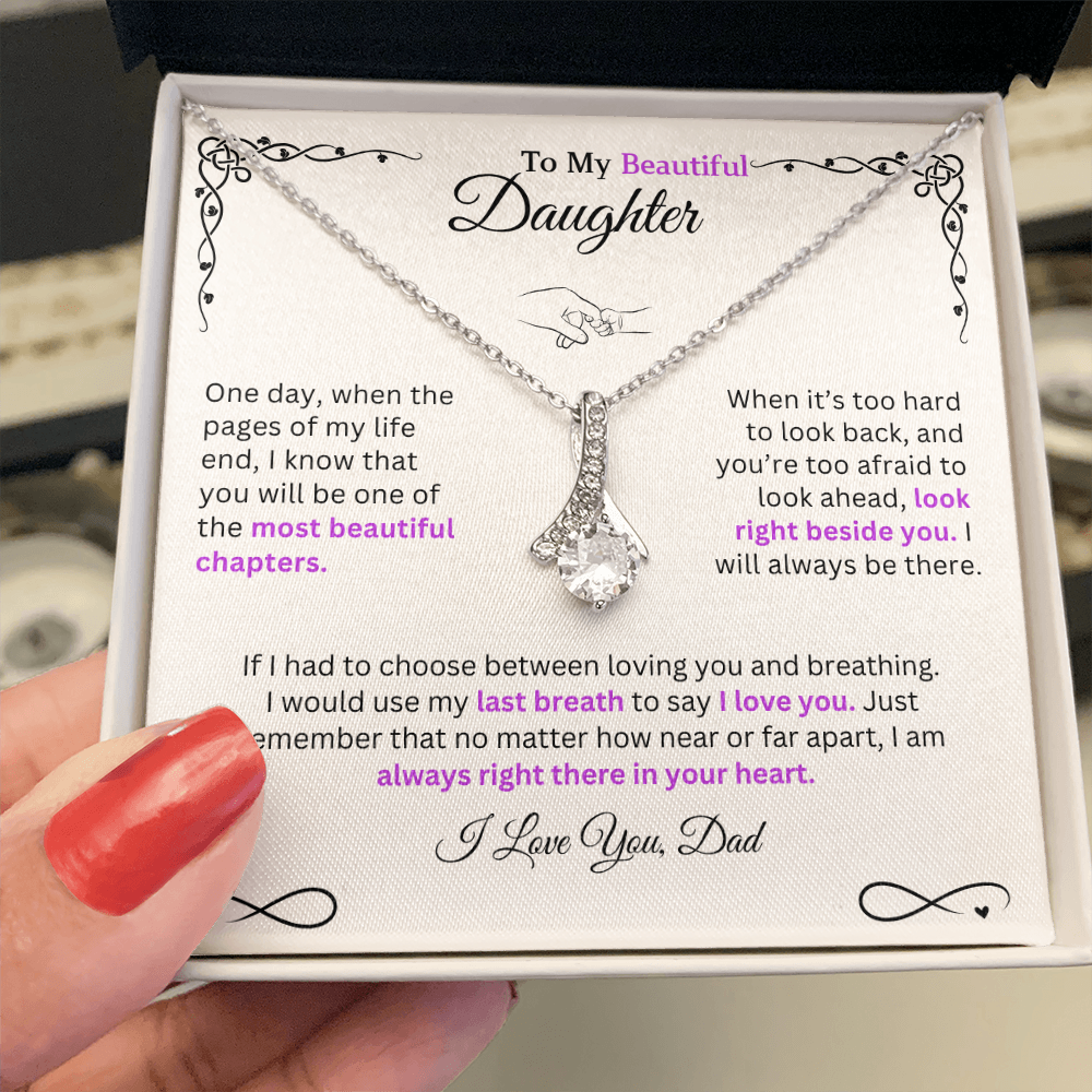 I would use my last breath to say I Love You - Necklace For Daughter