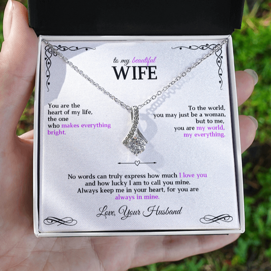 Premium Necklace For Wife | You're The Heart Of My Life | BROOTIE