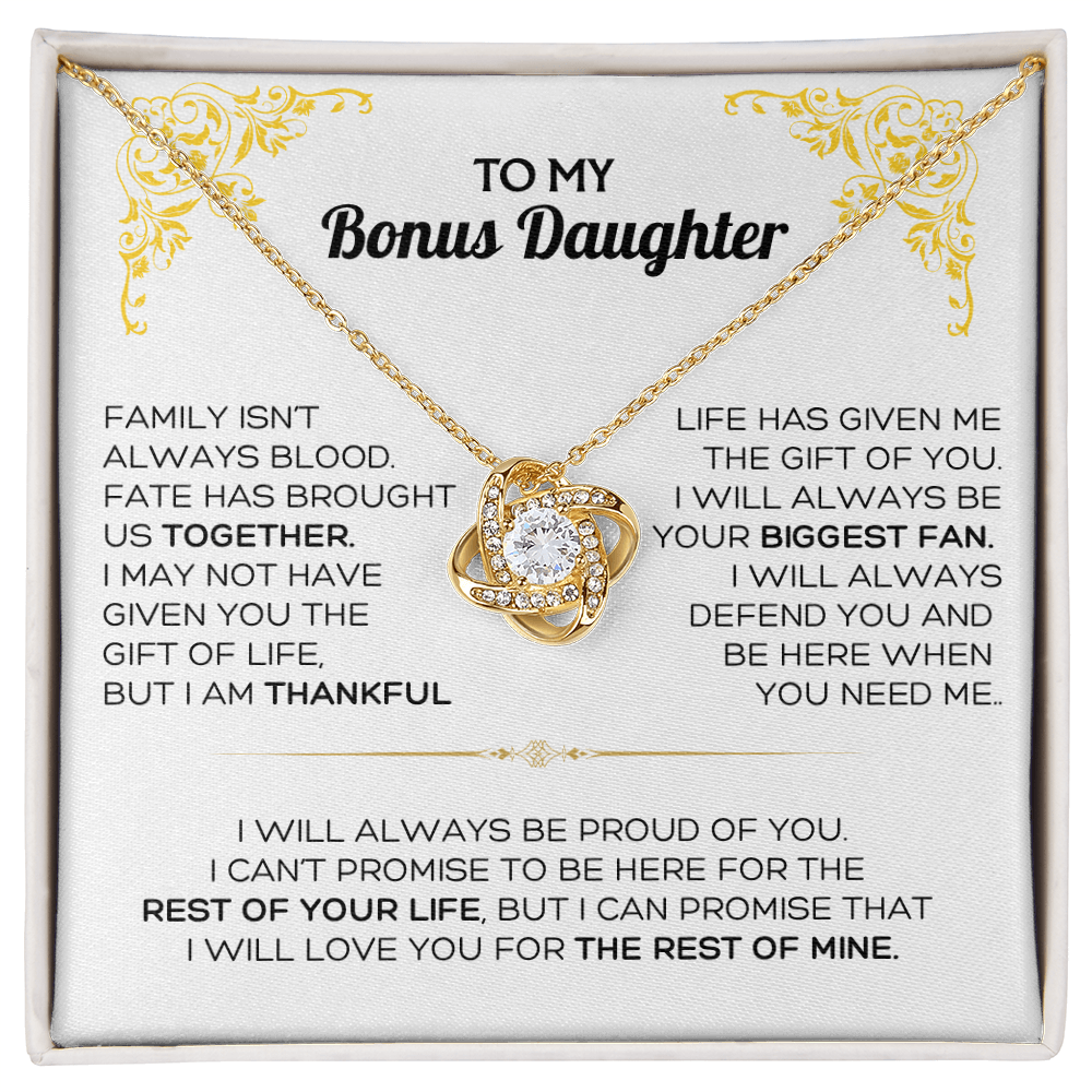 To My Bonus Daughter - "My Family Forever" Necklace