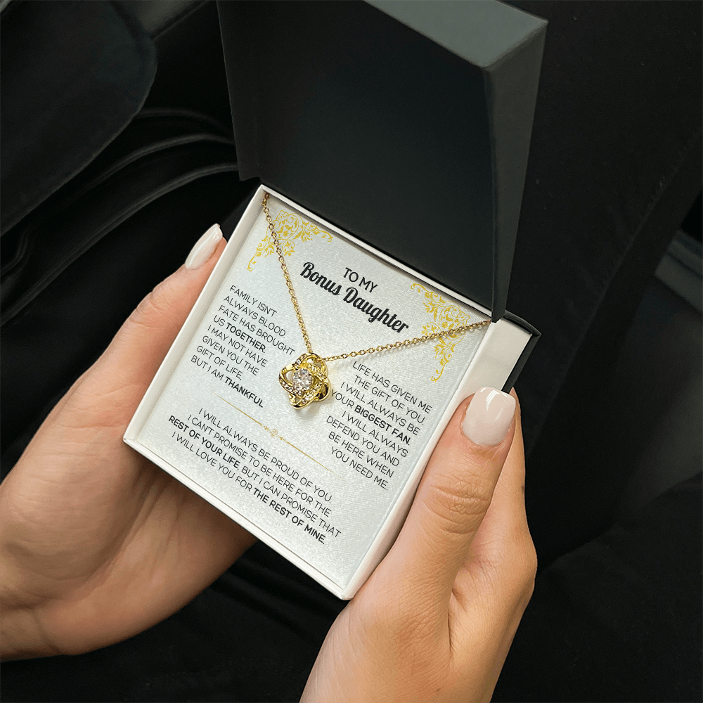 To My Bonus Daughter - "My Family Forever" Necklace
