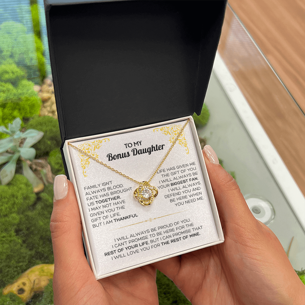 To My Bonus Daughter - "My Family Forever" Necklace