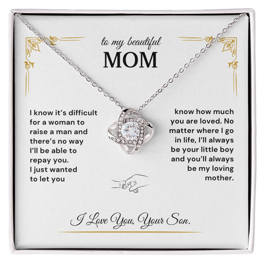To My Loving Mother - Necklace for Mom From Son