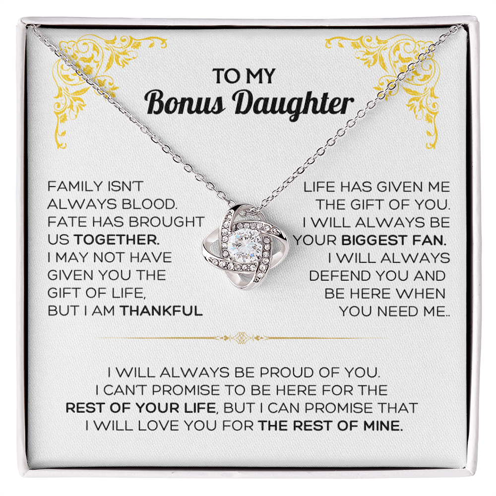 To My Bonus Daughter - "My Family Forever" Necklace