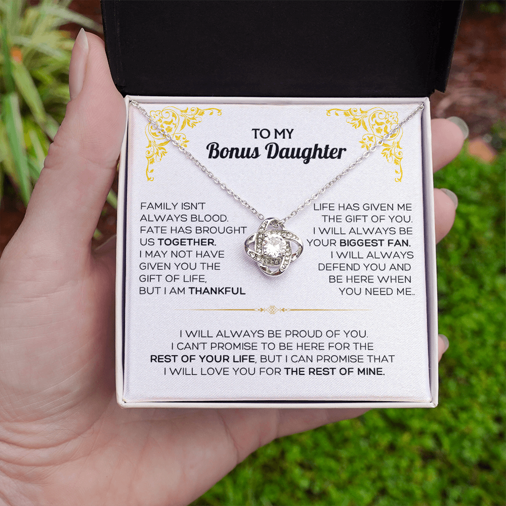 To My Bonus Daughter - "My Family Forever" Necklace