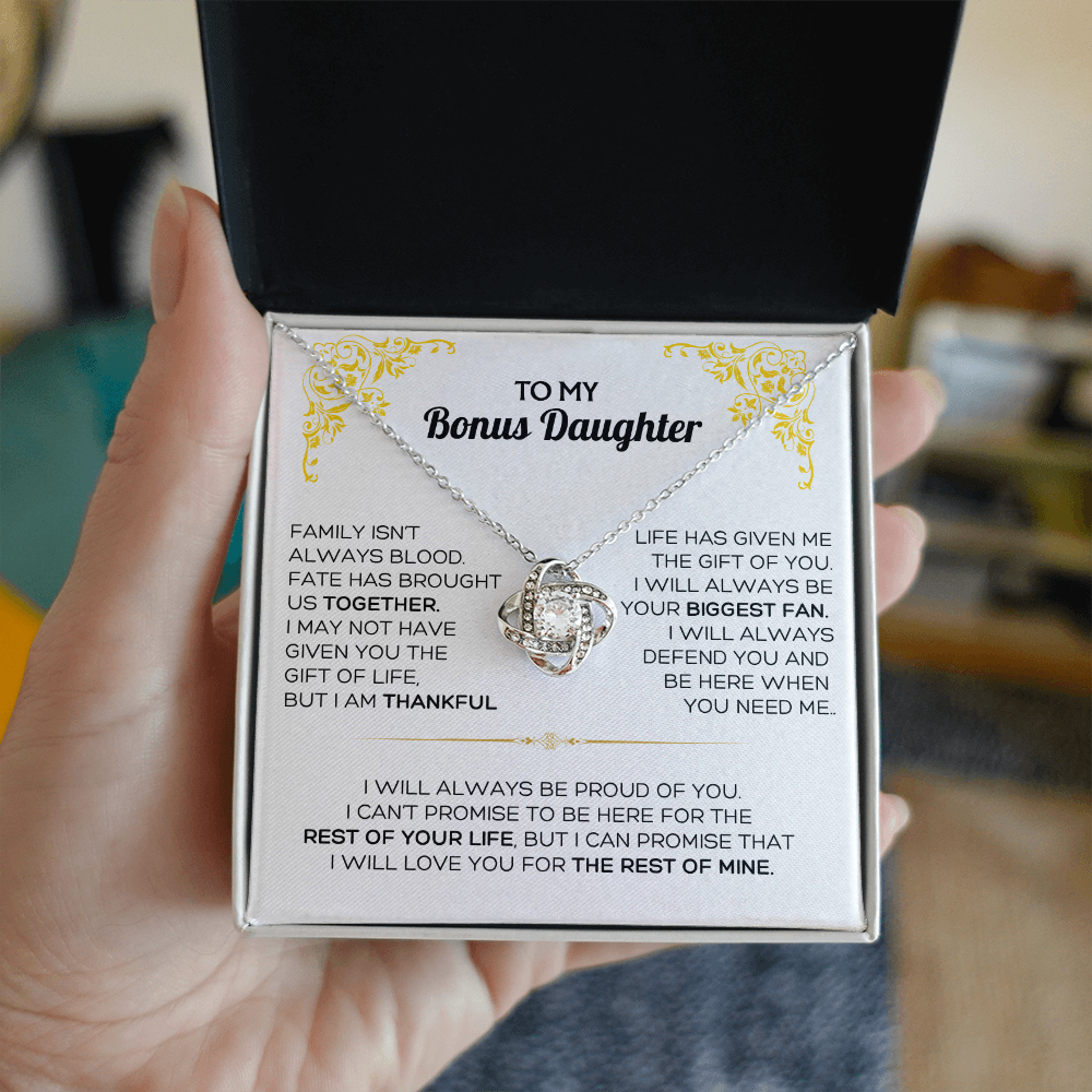 To My Bonus Daughter - "My Family Forever" Necklace