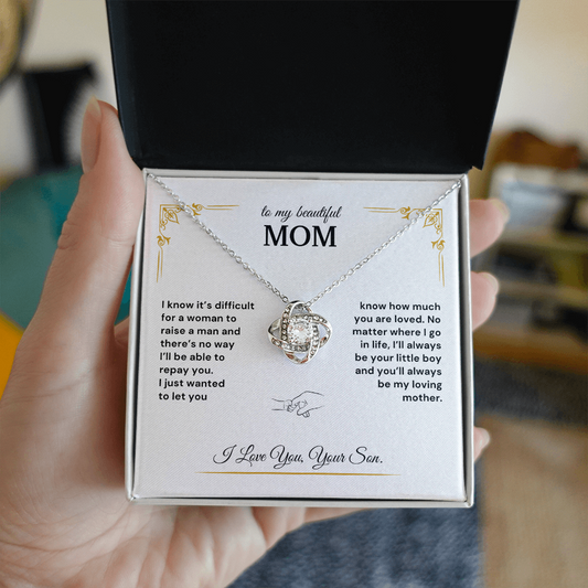 To My Loving Mother - Necklace for Mom From Son
