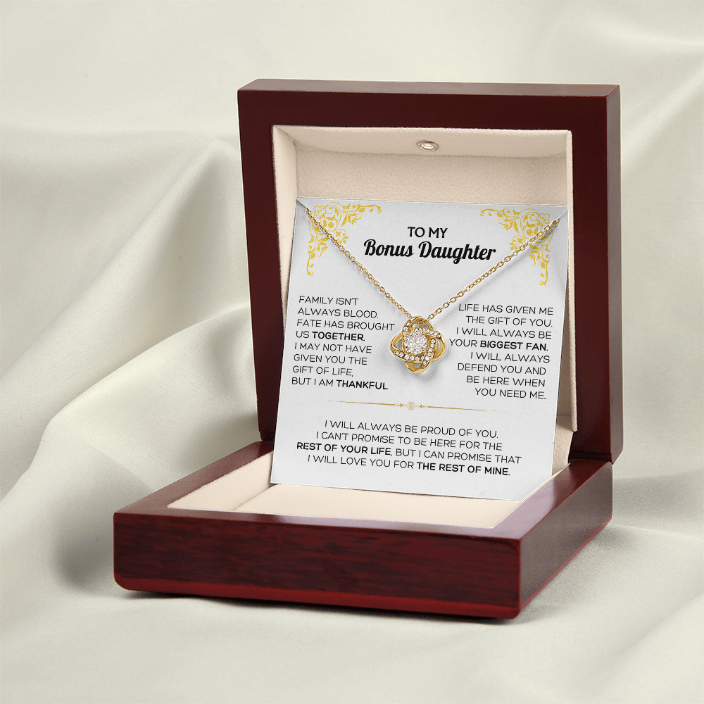 To My Bonus Daughter - "My Family Forever" Necklace
