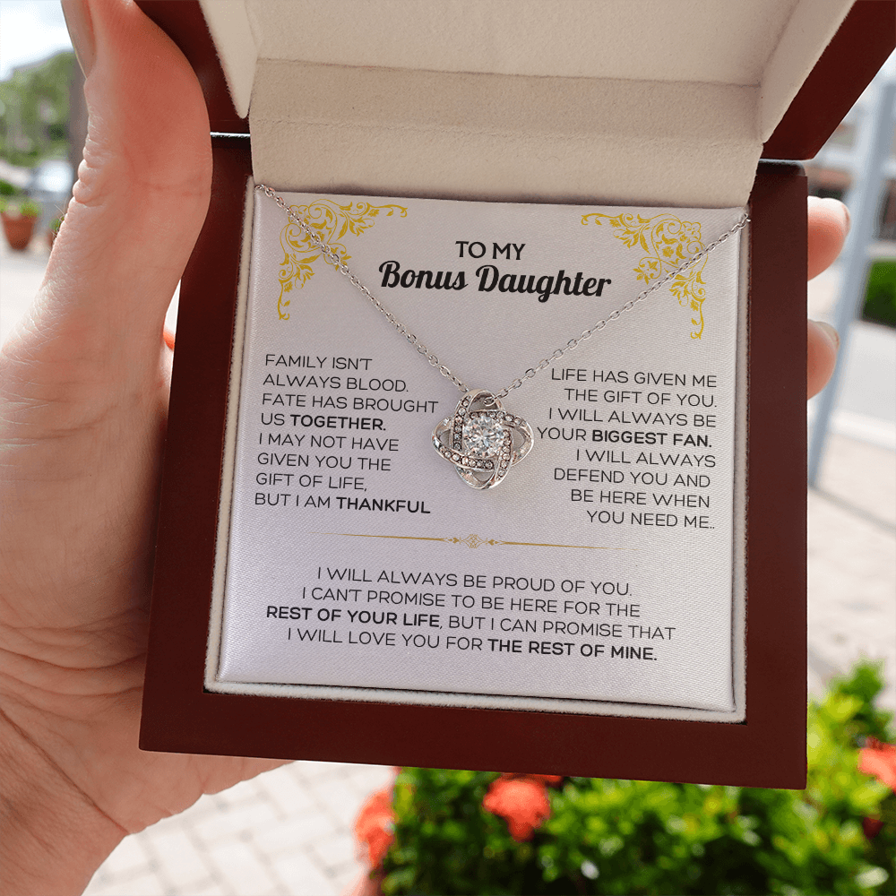 To My Bonus Daughter - "My Family Forever" Necklace